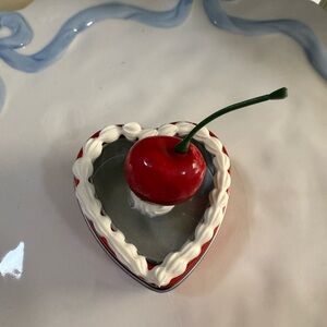 Heart-Shaped tin with Cherry Top